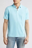 Johnston & Murphy Vintage Slub Jersey Polo Turquoise at Nordstrom,