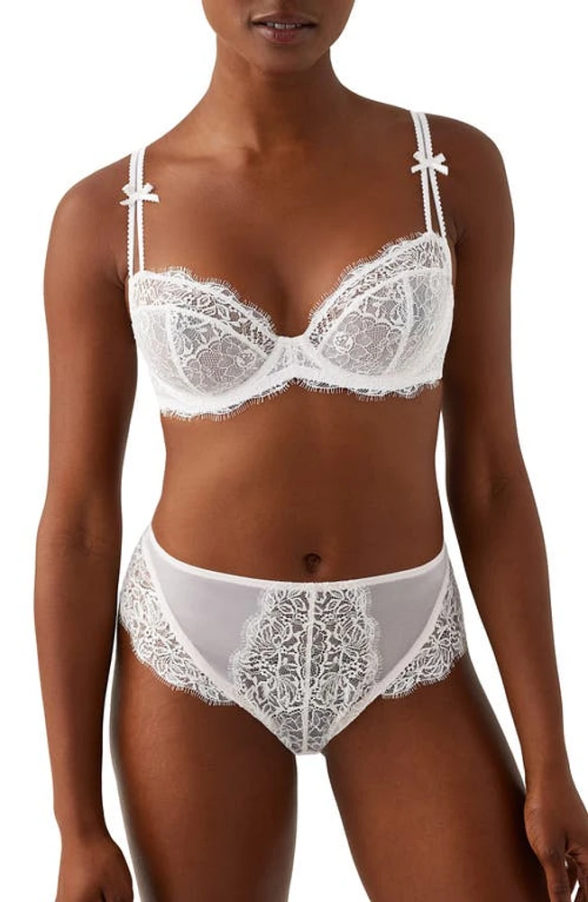 b. tempt'D by Wacoal It's On Eyelash Lace Underwire Bra Sea Salt at Nordstrom,