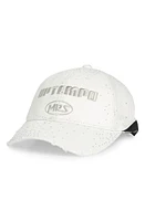 Martine Rose Uptempo Embroidered & Embellished Rolled Back Baseball Cap in White at Nordstrom