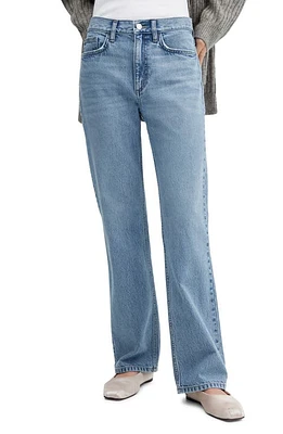 MANGO Mid Rise Straight Leg Jeans Medium Blue at Nordstrom,