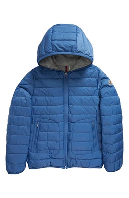 Moncler Kids' Ashlin Water Repellent Quilted Hooded Jacket in Blue at Nordstrom, Size 8Y