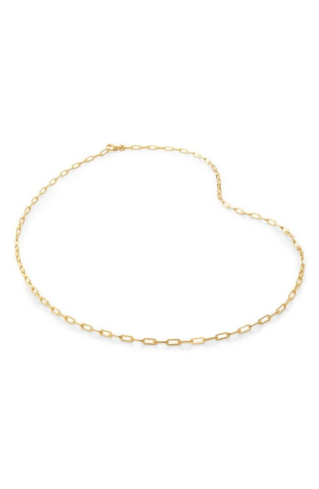 Monica Vinader Mini Paper Clip Chain Necklace in 18Ct Gold Vermeil On Sterling at Nordstrom