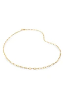 Monica Vinader Mini Paper Clip Chain Necklace in 18Ct Gold Vermeil On Sterling at Nordstrom