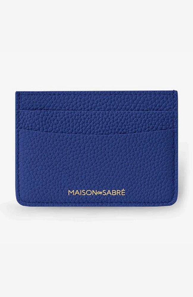 MAISON de SABRÉ Leather Card Holder in Lapis Blue at Nordstrom