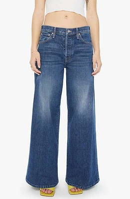 MOTHER Lil Ditcher Roller Sneak Wide Leg Jeans Cannonball at Nordstrom,