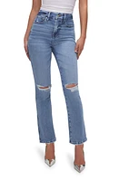 Good American Curve Straight Leg Jeans Indigo628 at