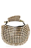 Bottega Veneta Small Sardine Intrecciato Fringe Leather & Raffia Top Handle Bag in Fondant/Natural at Nordstrom