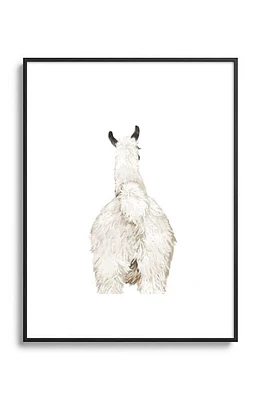 Deny Designs Llama Butt Framed Art Print in Black Tones at Nordstrom