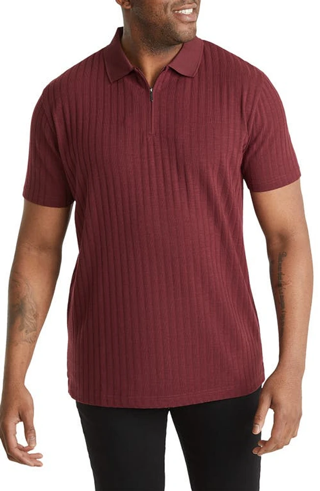 Johnny Bigg Page Zip Rib Polo Pinot at Nordstrom,