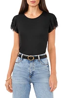 Vince Camuto Flutter Sleeve Mesh Top at Nordstrom,