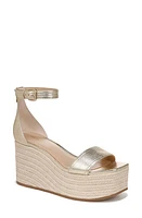 Veronica Beard Gianna Platform Wedge Sandal Platinum at Nordstrom,