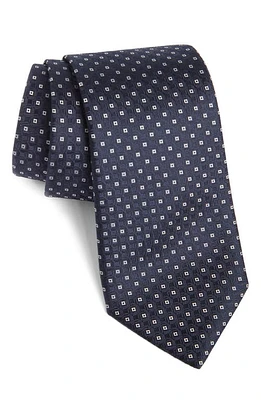 Canali Geometric Silk Tie in Navy at Nordstrom