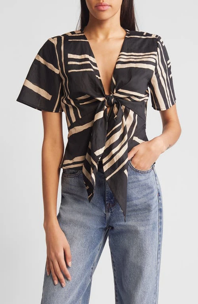 Rails Tia Directional Stripe Cotton Top Island at Nordstrom,