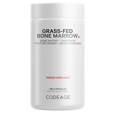 Codeage Grass-Fed Bone Marrow, Bovine Whole Bone Extract, Freeze Dried, Non-Defatted, Desiccated, 180 ct in White at Nordstrom