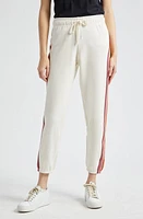 Marine Layer Anytime Side Stripe Cotton Blend Joggers Antique White at Nordstrom,