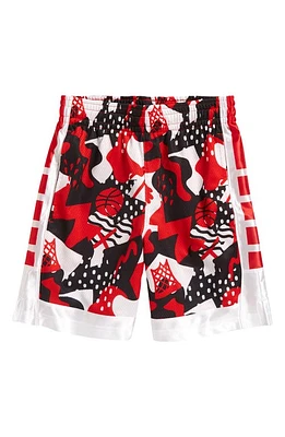 Nike Kids' Dri-FIT Elite Mesh Basketball Shorts in University Red/White/Black at Nordstrom, Size Xl