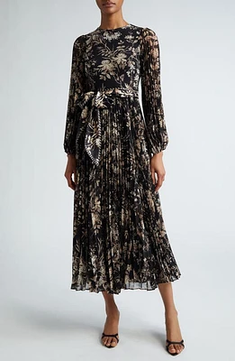 Zimmermann Sunray Long Sleeve Pleated Midi Dress at Nordstrom,