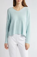 Eileen Fisher V-Neck Organic Cotton Sweater at Nordstrom,