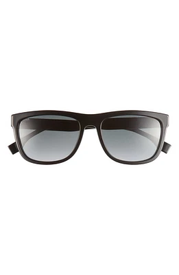 BOSS 58mm Polarized Rectangular Sunglasses in Black/Grey Gradient Lens at Nordstrom