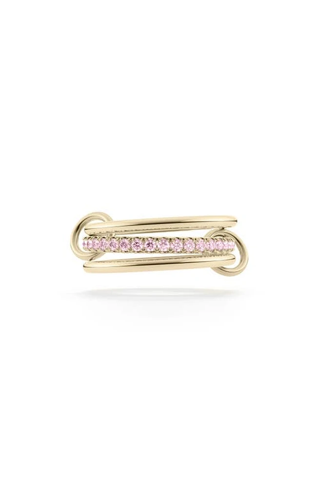 Spinelli Kilcollin Tigris Pavé Pink Sapphire Linked Rings in Yellow Gold at Nordstrom, Size 7