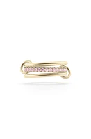 Spinelli Kilcollin Tigris Pavé Pink Sapphire Linked Rings in Yellow Gold at Nordstrom, Size 7