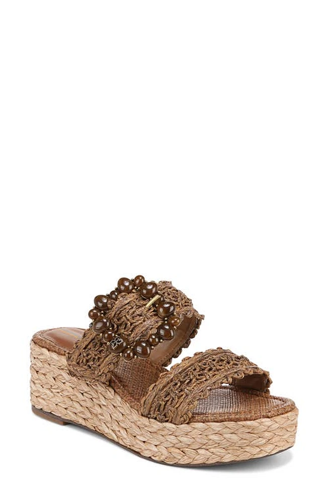 Sam Edelman Cadance Espdarille Platform Wedge Slide Sandal Cuoio at Nordstrom,