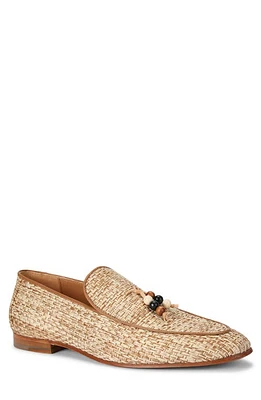 Kurt Geiger London Henri Woven Tassel Loafer Open Beige at Nordstrom,