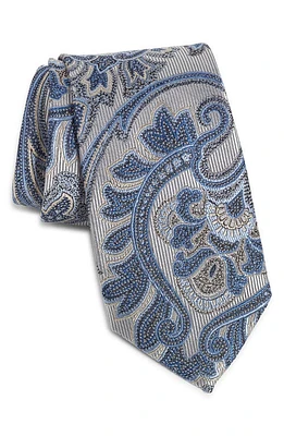 Nordstrom Paisley Silk Tie in Silver at Nordstrom