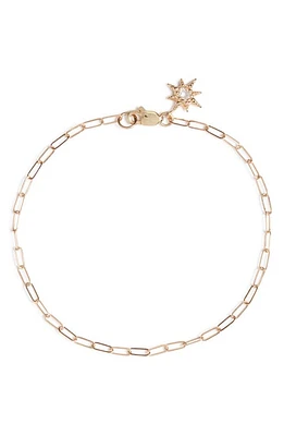 Anzie Classique Paper Clip Starburst Bracelet in Yellow Gold at Nordstrom