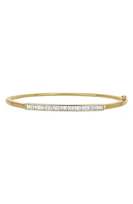 Bony Levy Florentine Baguette Diamond Bangle Bracelet in 18K Yellow Gold at Nordstrom, Size 7