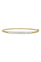 Bony Levy Florentine Baguette Diamond Bangle Bracelet in 18K Yellow Gold at Nordstrom, Size 7