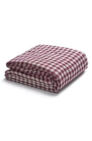 PIGLET IN BED Gingham Linen Duvet Cover in Berry at Nordstrom, Size Twin