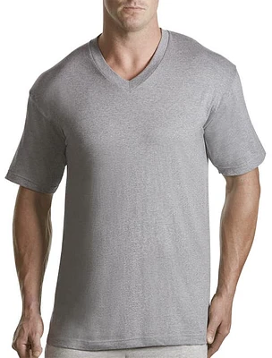 Harbor Bay by DXL 3-pk. V-Neck T-Shirts Grey at Nordstrom, Big