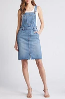 HIDDEN JEANS Midi Denim Overall Dress Medium Wash at