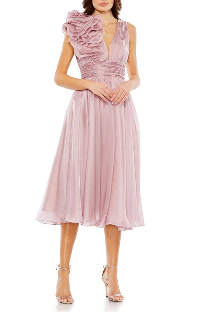 Mac Duggal Empire Rosette Midi Dress at Nordstrom,