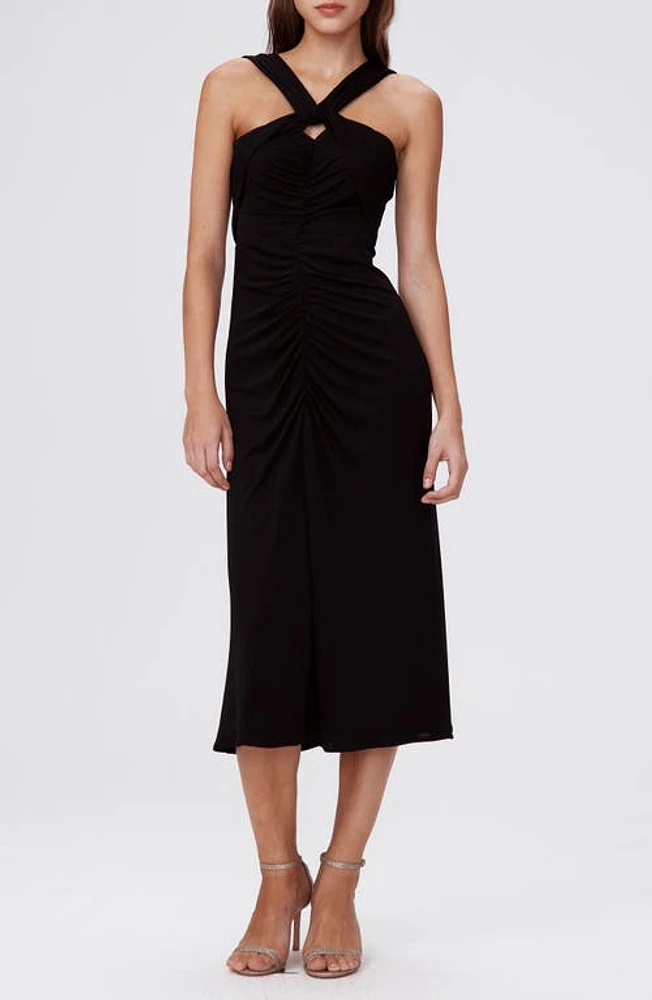 Diane von Furstenberg Neely Ruched Dress Black at Nordstrom,