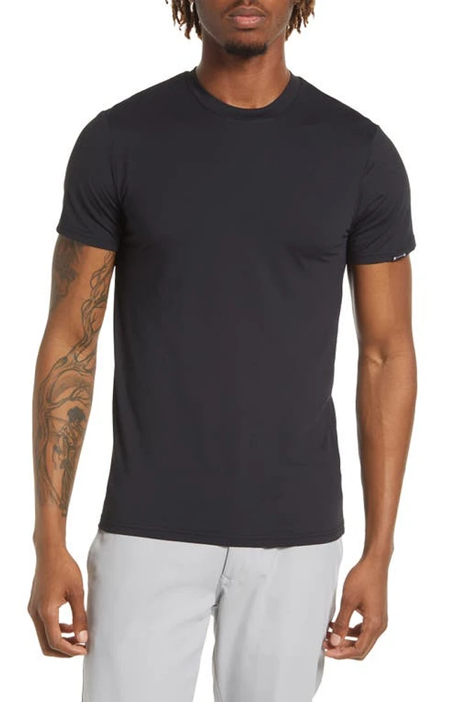 Barbell Apparel Havok Stretch Crewneck T-Shirt Pitch Black at Nordstrom,