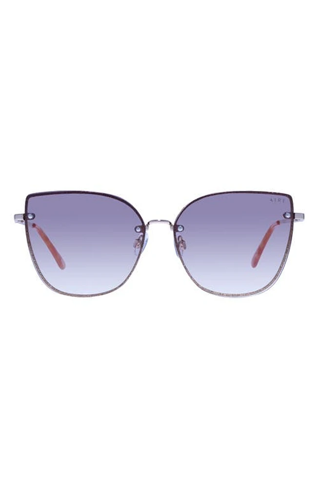 AIRE Amor 62mm Gradient Oversize Cat Eye Sunglasses in Bright Gold Shimmer at Nordstrom