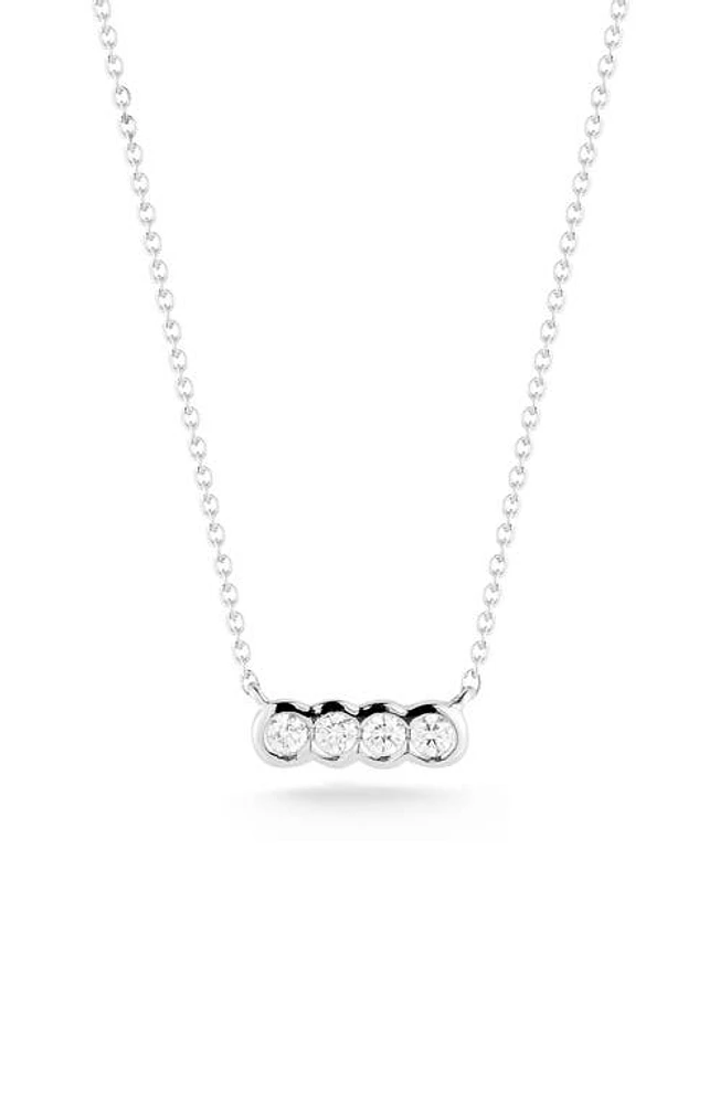 Dana Rebecca Designs Lulu Jack Diamond Bar Pendant Necklace in White Gold at Nordstrom, Size 18