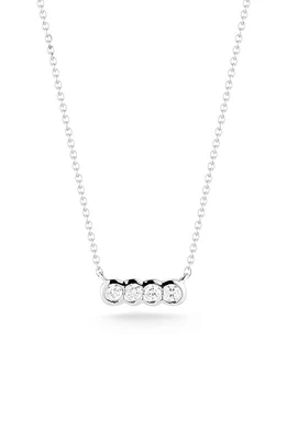 Dana Rebecca Designs Lulu Jack Diamond Bar Pendant Necklace in White Gold at Nordstrom, Size 18