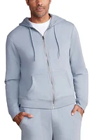 barefoot dreams Pima Cotton Fleece Zip Hoodie in Dolphin Blue at Nordstrom, Size Small