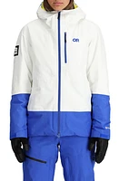 Outdoor Research Tungsten II GORE-TEX Waterproof Snow Jacket Snow/Ultramarine at Nordstrom,