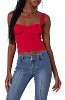 EDIKTED Danica Crop Tank Top Red at Nordstrom,