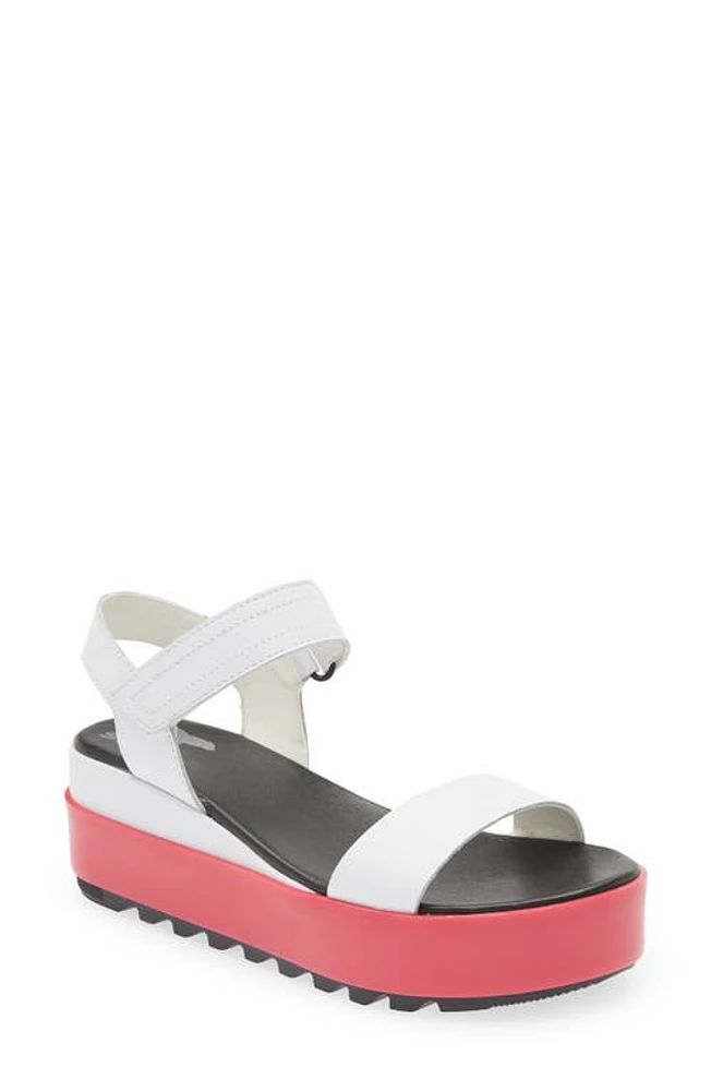 SOREL Cameron Sandal in White Punch Pink at Nordstrom, Size 11