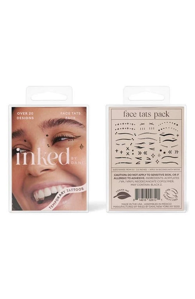 INKED by Dani Face Tats Temporary Tattoos in Black at Nordstrom