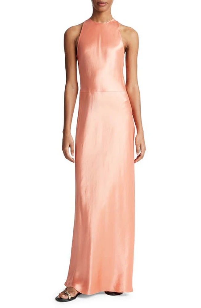 Vince Lean Satin Dress Coral at Nordstrom,