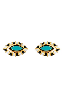 NeverNoT Life in Color Mini Eye Stud Earrings in Blue at Nordstrom