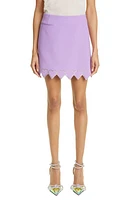 Mach & Hot Fix Crystal Heart Trim Wool Miniskirt Lavender at Nordstrom, Us