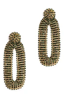 Deepa Gurnani Shyna Crystal Drop Earrings in Emerald at Nordstrom