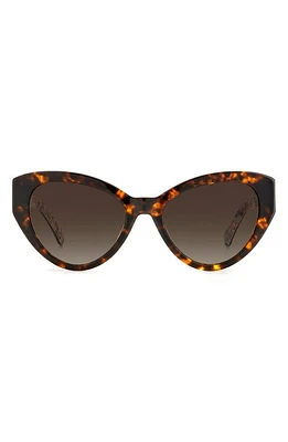 Kate Spade New York paisleigh 55mm gradient cat eye sunglasses in Havana/Brown at Nordstrom